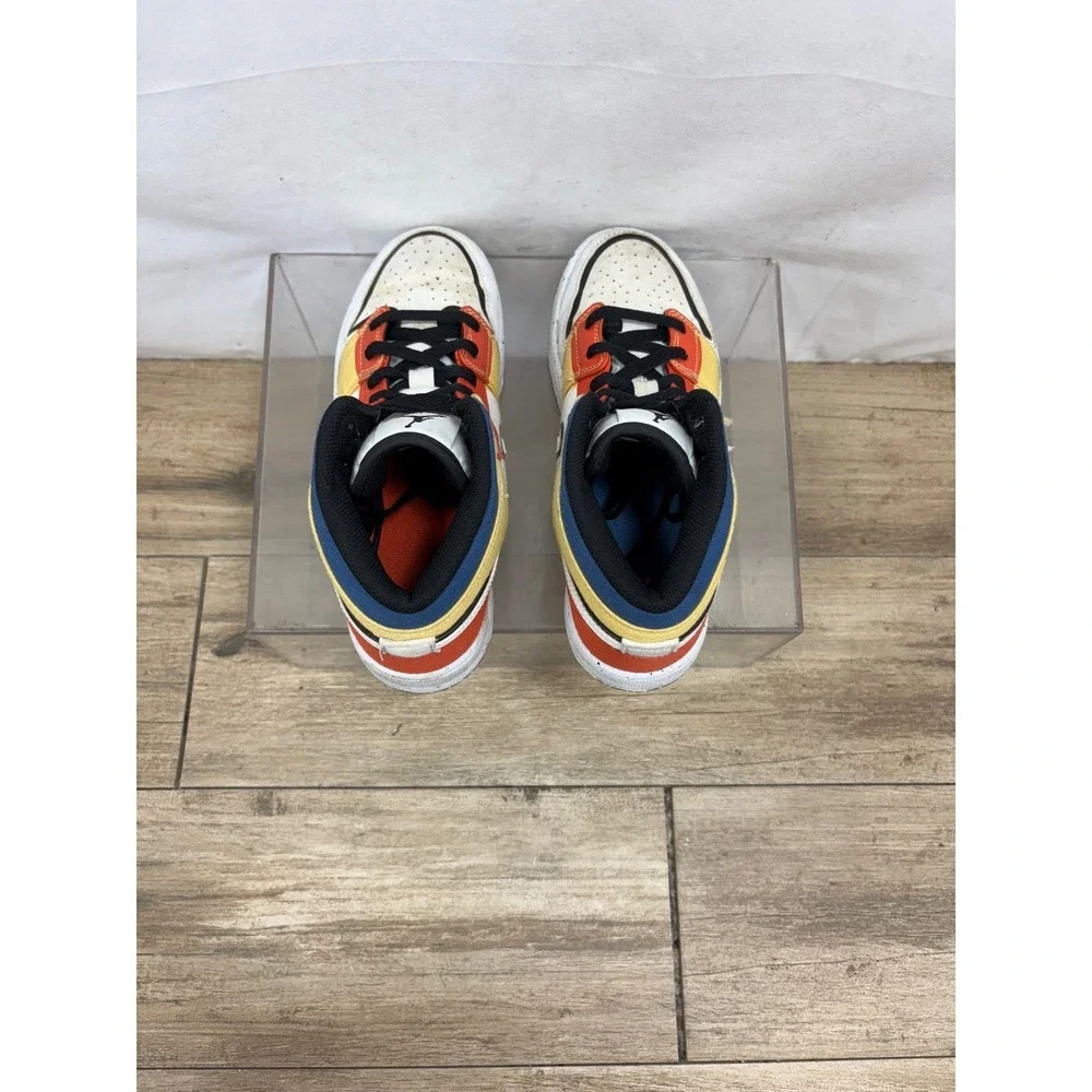 Jordan Mid Basketball Shoes Colorful Sneakers Youth 5 Woman's 6.5